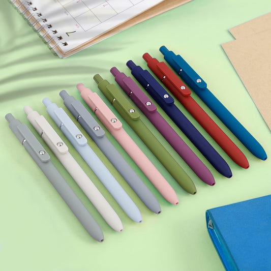 5pcs Fine Tip 0.5mm Retractable Gel Pens - Smooth Writing, Aesthetic Design in Assorted Colors - Ideal for School, Office, Diary Use & Gift