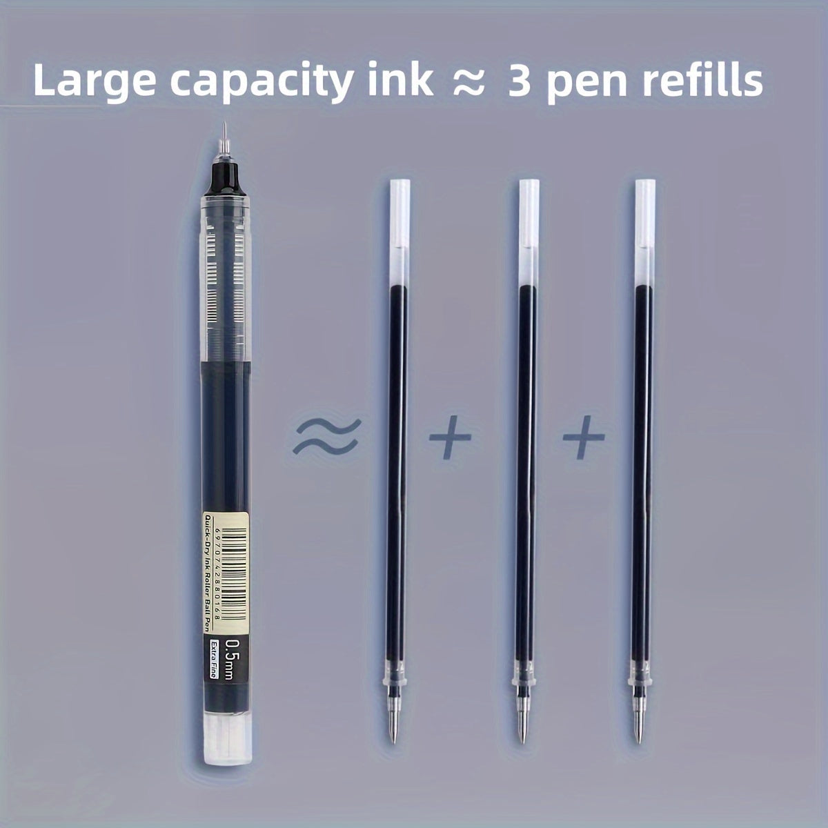 30pcs Quick-Dry Gel Pens - 0.5mm Fine Tip, Black, Blue, Red | Smooth Writing, Fast-Drying Ink, Durable for Students, Office, and Everyday Use