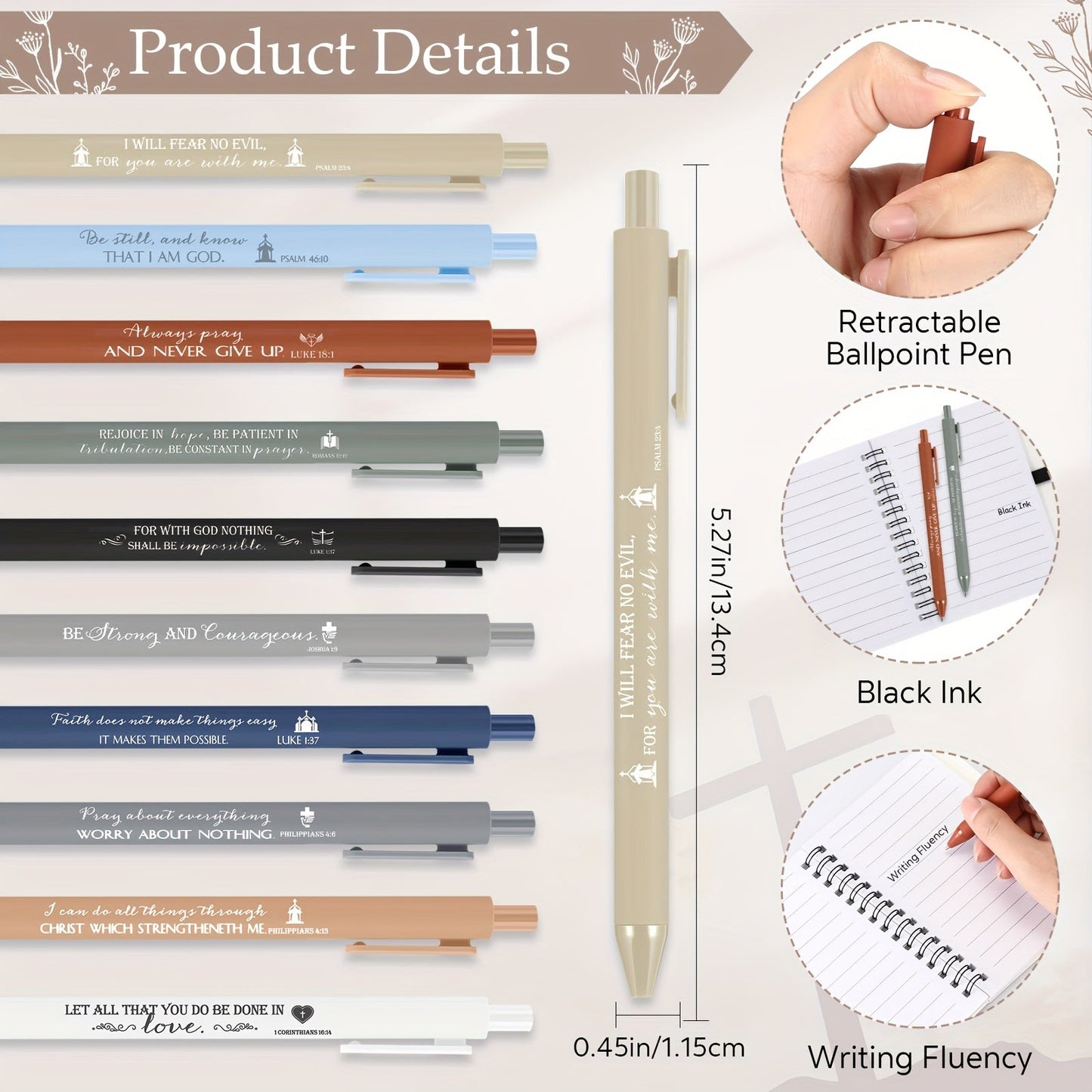 20 Sets Notebook 20 Sets Valentine's Day Gifts Bulk A6 Spiral Notebook Bible Journal For Women Men | Religious Aesthetic Scripture Notepad With Ballpoint Pen For Pastor Wife Sunday School